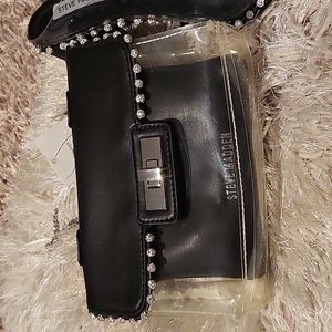 Nwt Steve madden see thru crystal bag with removable pouch